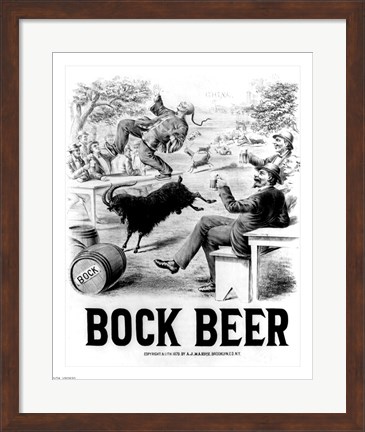 Framed Bock Beer celebration Print