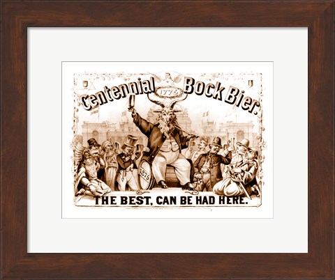 Framed Centenial Bock Beer Print