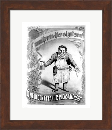 Framed Come in Don&#39;t Fear! It&#39;s Plesant Here Print