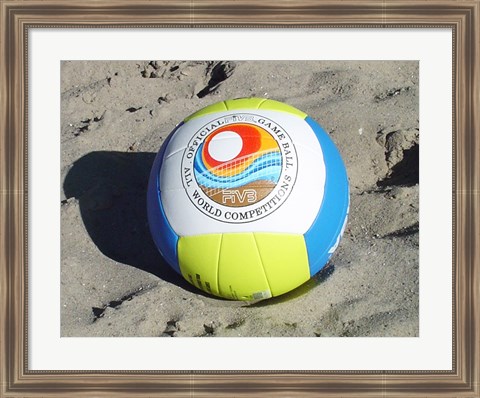 Framed Beach Volleyball Ball Print