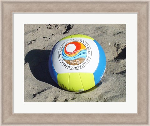 Framed Beach Volleyball Ball Print