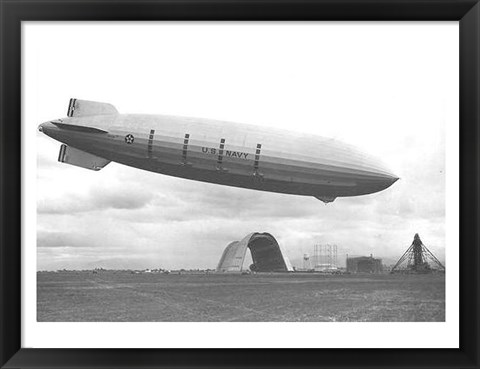 Framed Zeppelin - B&amp;W Print