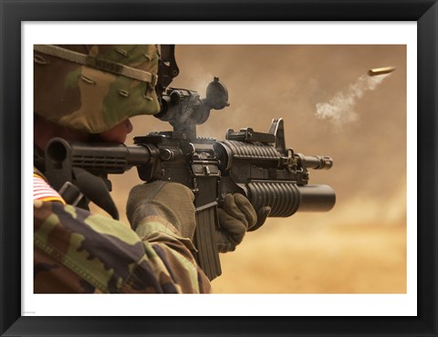 Framed M4 Carbine Firing Print