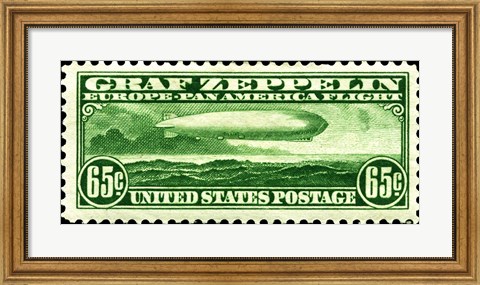 Framed Graf Zeppelin Stamp Print