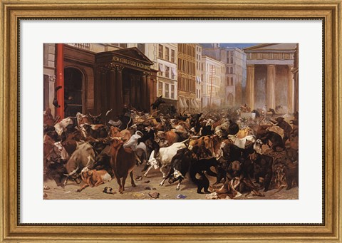 Framed Bulls and Bears in the Market Print