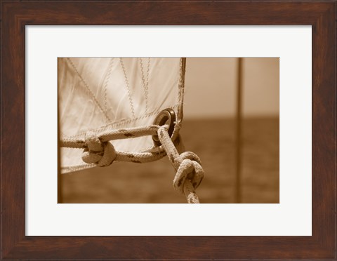 Framed Loopholes - sepia Print