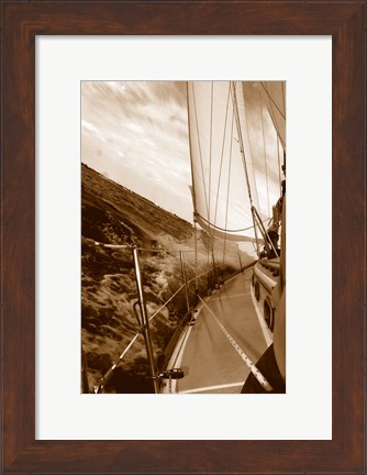 Framed Not Unlike the Waves - sepia Print