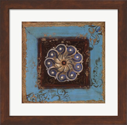 Framed Exotic Medallion I Print