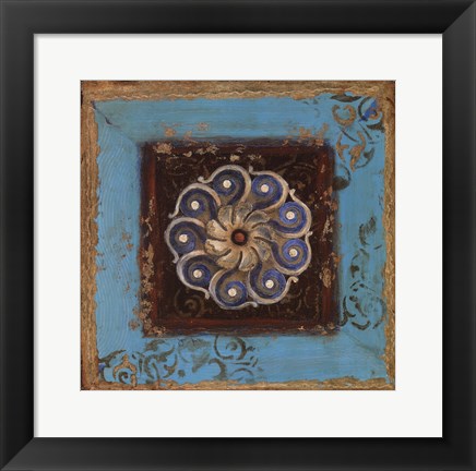 Framed Exotic Medallion I Print