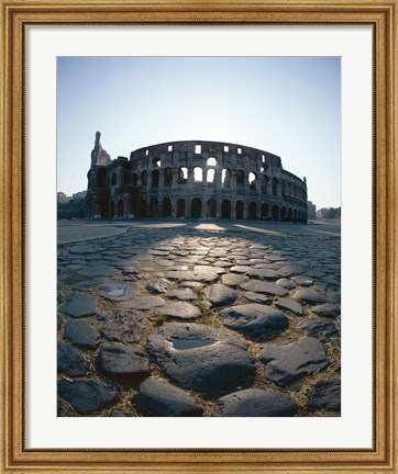 Framed Low angle view of an old ruin, Colosseum, Rome, Italy Print