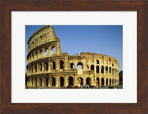 Framed Low angle view of a coliseum, Colosseum, Rome, Italy Landscape Print
