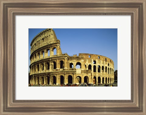 Framed Low angle view of a coliseum, Colosseum, Rome, Italy Landscape Print