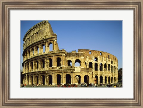 Framed Low angle view of a coliseum, Colosseum, Rome, Italy Landscape Print