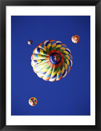 Framed View of Hot Air Balloons from Underneath Print