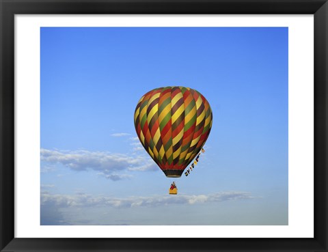 Framed Hot air balloon rising, Albuquerque, New Mexico, USA Print