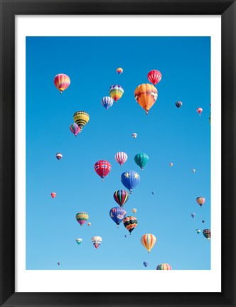 Framed Tons of Hot Air Balloons Flying Print