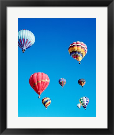 Framed Low Angle View of Hot Air Balloons Print