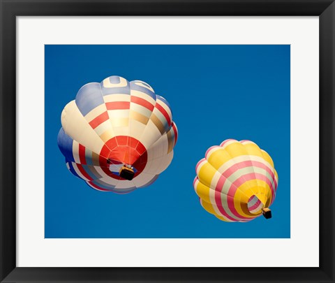 Framed Hot Air Balloons from the Ground Print