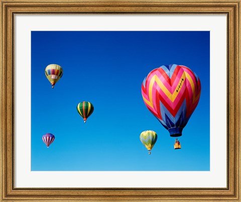 Framed Group of Hot Air Balloons Print