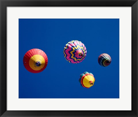 Framed Four Hot Air Balloons from Below Print