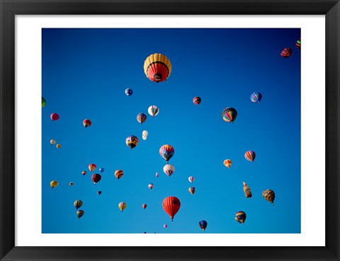 Framed Swarms of Hot Air Balloons Print