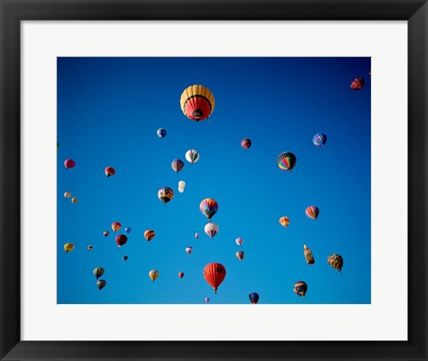 Framed Swarms of Hot Air Balloons Print