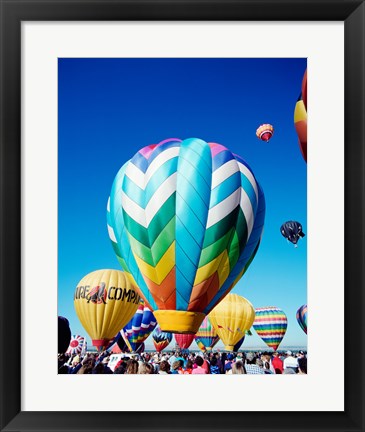 Framed Hot air balloons taking off, Albuquerque International Balloon Fiesta, New Mexico Print