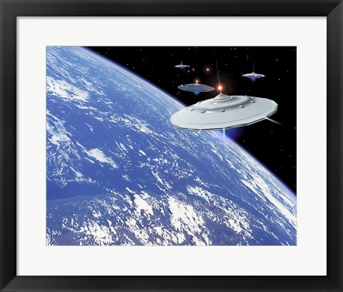 Framed UFO&#39;s Print