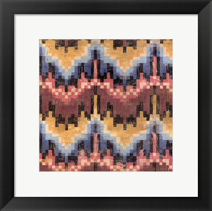 Framed Flame Stitch II Print