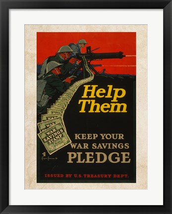 Framed War Savings Pledge Print