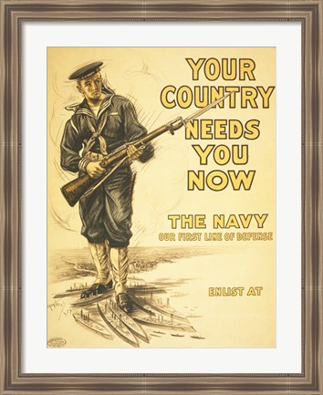 Framed Your Country Needs You Now Print