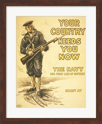 Framed Your Country Needs You Now Print