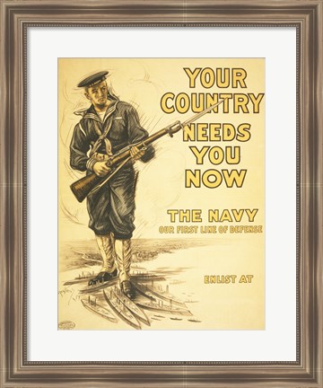 Framed Your Country Needs You Now Print