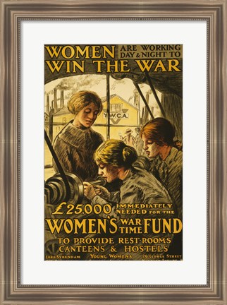 Framed Women Win the War Print