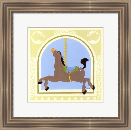 Framed Horse Carousel Print