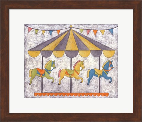 Framed Carnival Carousel Print