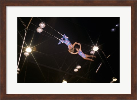 Framed Flying Redpaths Royal Hanneford Circus Print