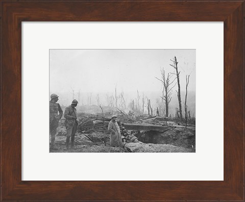 Framed French Trench Battle Print