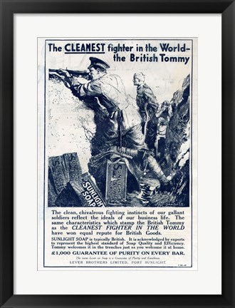 Framed Sunlight Soap WWI Print