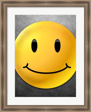 Framed Smiley Face Print