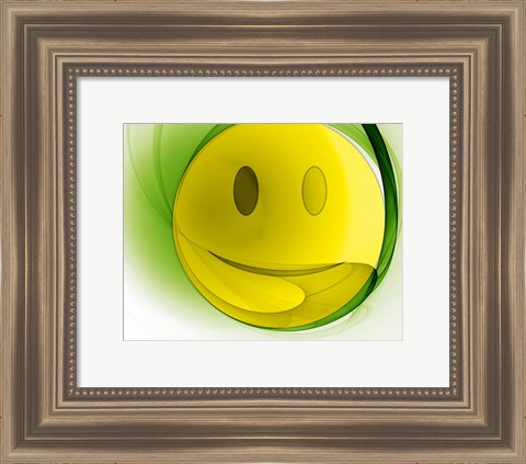 Framed Happy Face Orb Print
