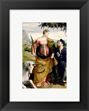 Framed Saint Justina with the Unicorn Print