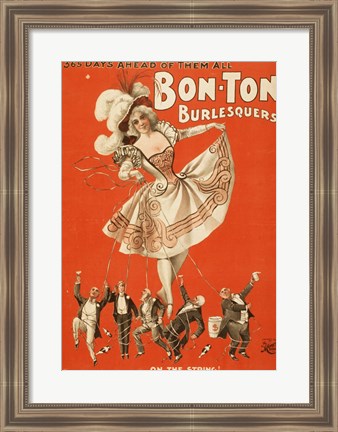 Framed Bon-Ton Burlesquers Vertical Print