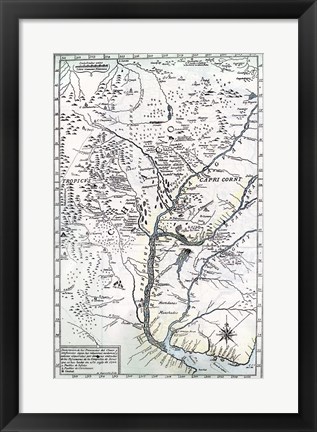 Framed Provinces of chaco and surrounding Patroschi Sculp 1700 Print