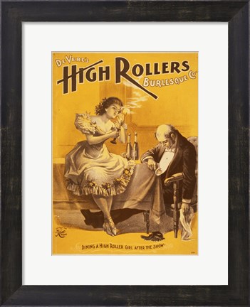 Framed Dining a High Roller Girl After the Show Print