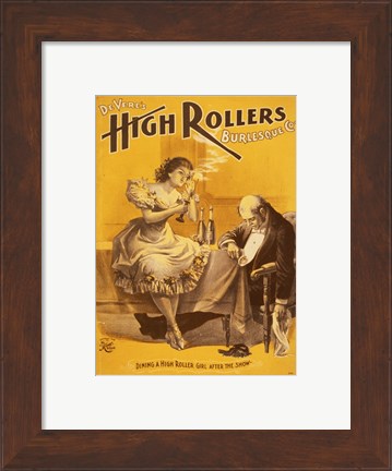 Framed Dining a High Roller Girl After the Show Print