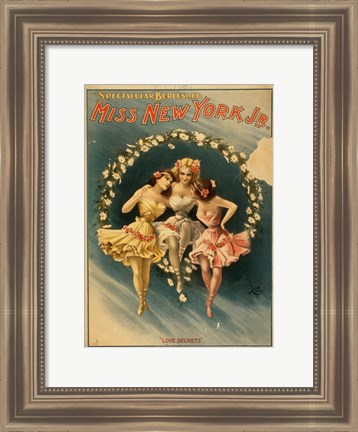 Framed Miss New York Jr. - Love Secrets Print