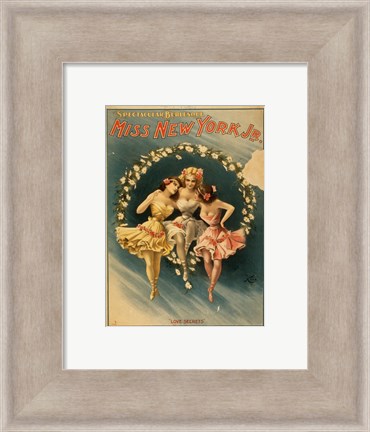 Framed Miss New York Jr. - Love Secrets Print