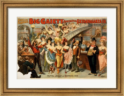 Framed Big Gaiety&#39;s Spectacular Extravaganza Co. Print