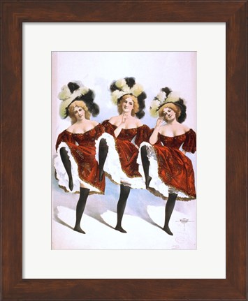 Framed Can-Can Dancers Print